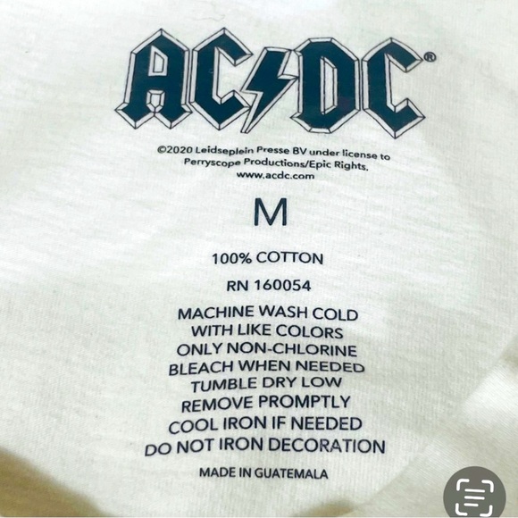 AC/ DC Rock & Roll Thunder Mens/ Unisex Band Graphic Short Sleeve T-Shirt Size M - Picture 3 of 6